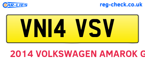 VN14VSV are the vehicle registration plates.