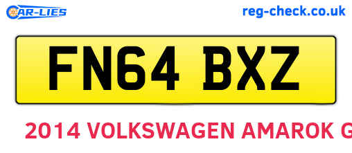 FN64BXZ are the vehicle registration plates.