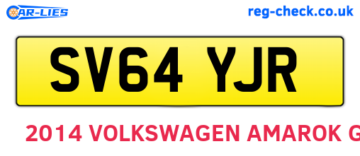 SV64YJR are the vehicle registration plates.