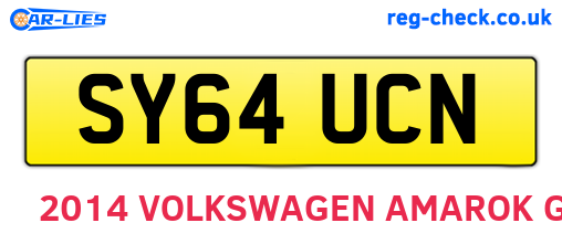 SY64UCN are the vehicle registration plates.