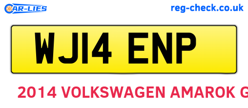 WJ14ENP are the vehicle registration plates.