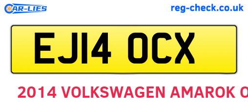EJ14OCX are the vehicle registration plates.