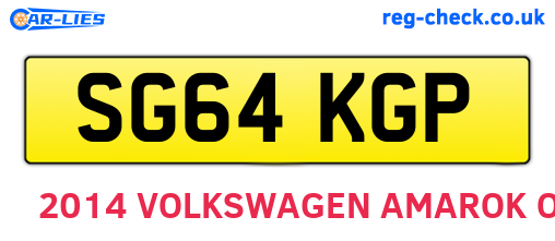 SG64KGP are the vehicle registration plates.