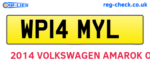 WP14MYL are the vehicle registration plates.