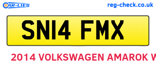 SN14FMX are the vehicle registration plates.