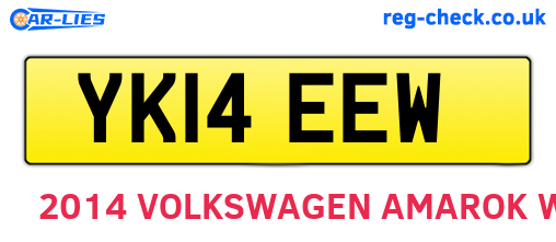 YK14EEW are the vehicle registration plates.