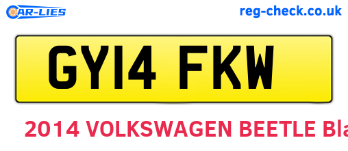 GY14FKW are the vehicle registration plates.