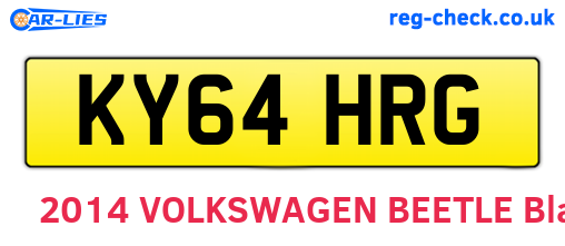 KY64HRG are the vehicle registration plates.