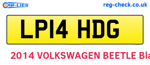 LP14HDG are the vehicle registration plates.