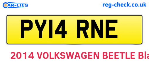 PY14RNE are the vehicle registration plates.