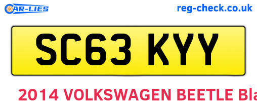 SC63KYY are the vehicle registration plates.