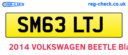 SM63LTJ are the vehicle registration plates.