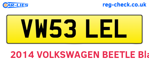 VW53LEL are the vehicle registration plates.