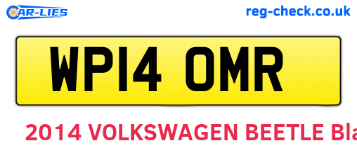 WP14OMR are the vehicle registration plates.