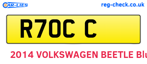R7OCC are the vehicle registration plates.