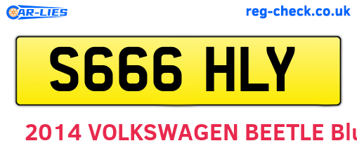 S666HLY are the vehicle registration plates.