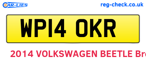 WP14OKR are the vehicle registration plates.