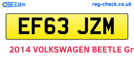 EF63JZM are the vehicle registration plates.