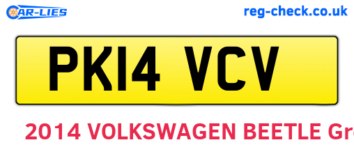 PK14VCV are the vehicle registration plates.
