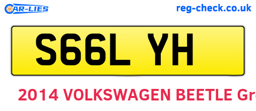 S66LYH are the vehicle registration plates.