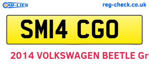SM14CGO are the vehicle registration plates.