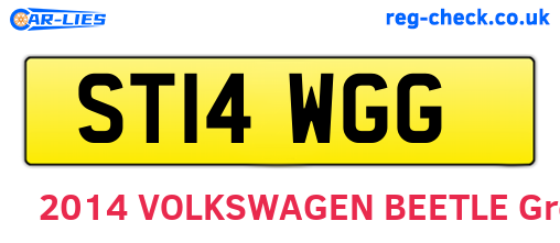 ST14WGG are the vehicle registration plates.