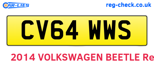 CV64WWS are the vehicle registration plates.