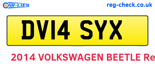 DV14SYX are the vehicle registration plates.