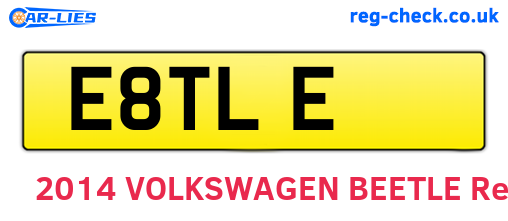 E8TLE are the vehicle registration plates.