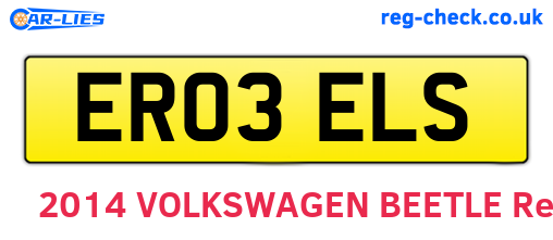 ER03ELS are the vehicle registration plates.