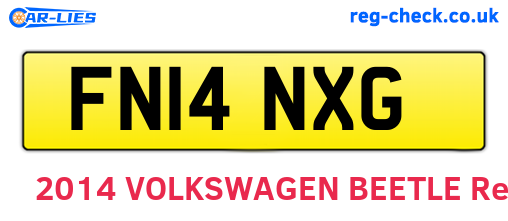 FN14NXG are the vehicle registration plates.