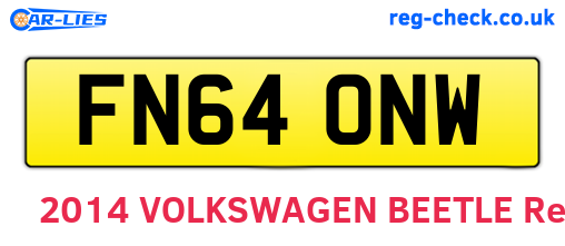 FN64ONW are the vehicle registration plates.