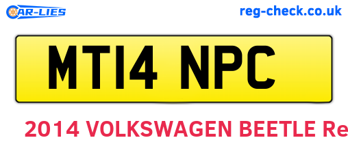 MT14NPC are the vehicle registration plates.