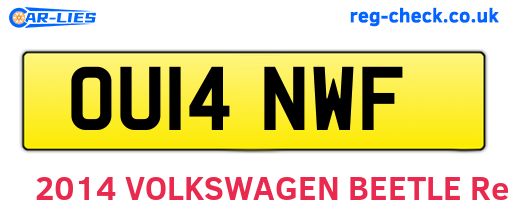 OU14NWF are the vehicle registration plates.