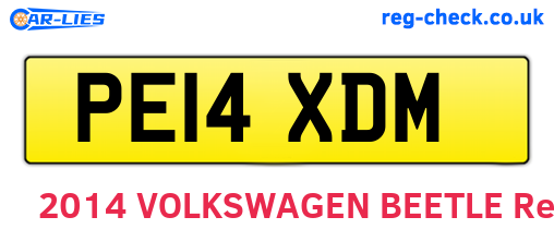 PE14XDM are the vehicle registration plates.