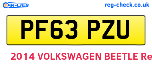 PF63PZU are the vehicle registration plates.