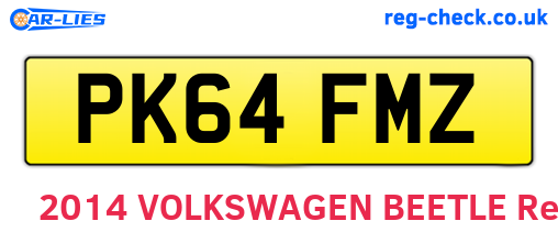 PK64FMZ are the vehicle registration plates.