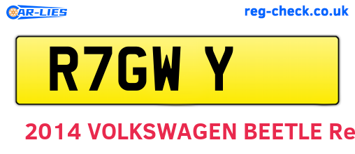 R7GWY are the vehicle registration plates.