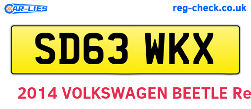SD63WKX are the vehicle registration plates.