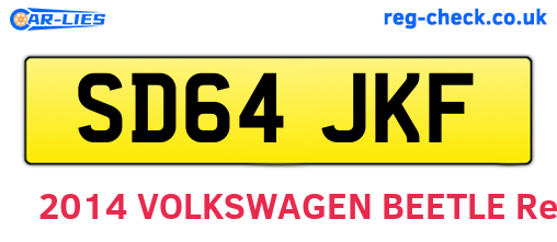 SD64JKF are the vehicle registration plates.