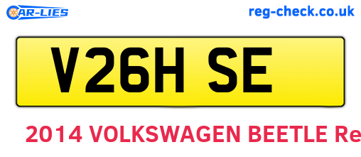 V26HSE are the vehicle registration plates.
