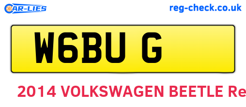 W6BUG are the vehicle registration plates.