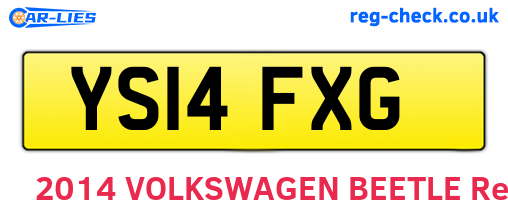 YS14FXG are the vehicle registration plates.