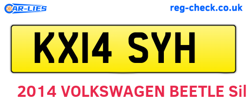 KX14SYH are the vehicle registration plates.
