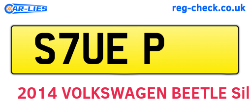 S7UEP are the vehicle registration plates.