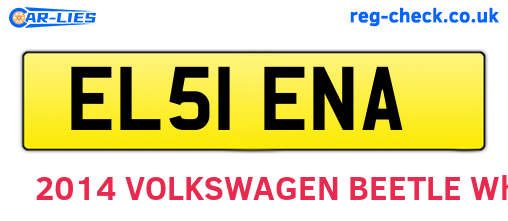 EL51ENA are the vehicle registration plates.