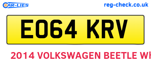 EO64KRV are the vehicle registration plates.