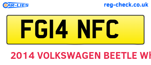 FG14NFC are the vehicle registration plates.