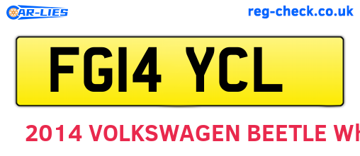 FG14YCL are the vehicle registration plates.