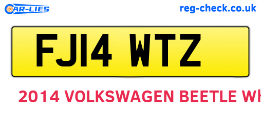 FJ14WTZ are the vehicle registration plates.
